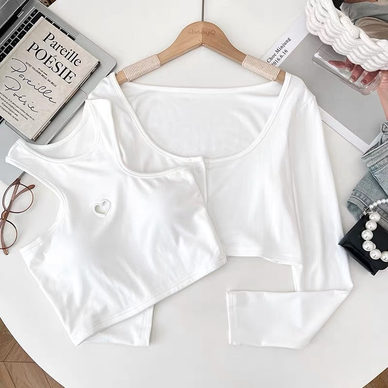 Malmo Built-In Bra Camisole With Cardigan