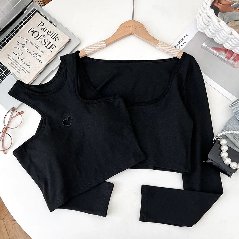 Malmo Built-In Bra Camisole With Cardigan