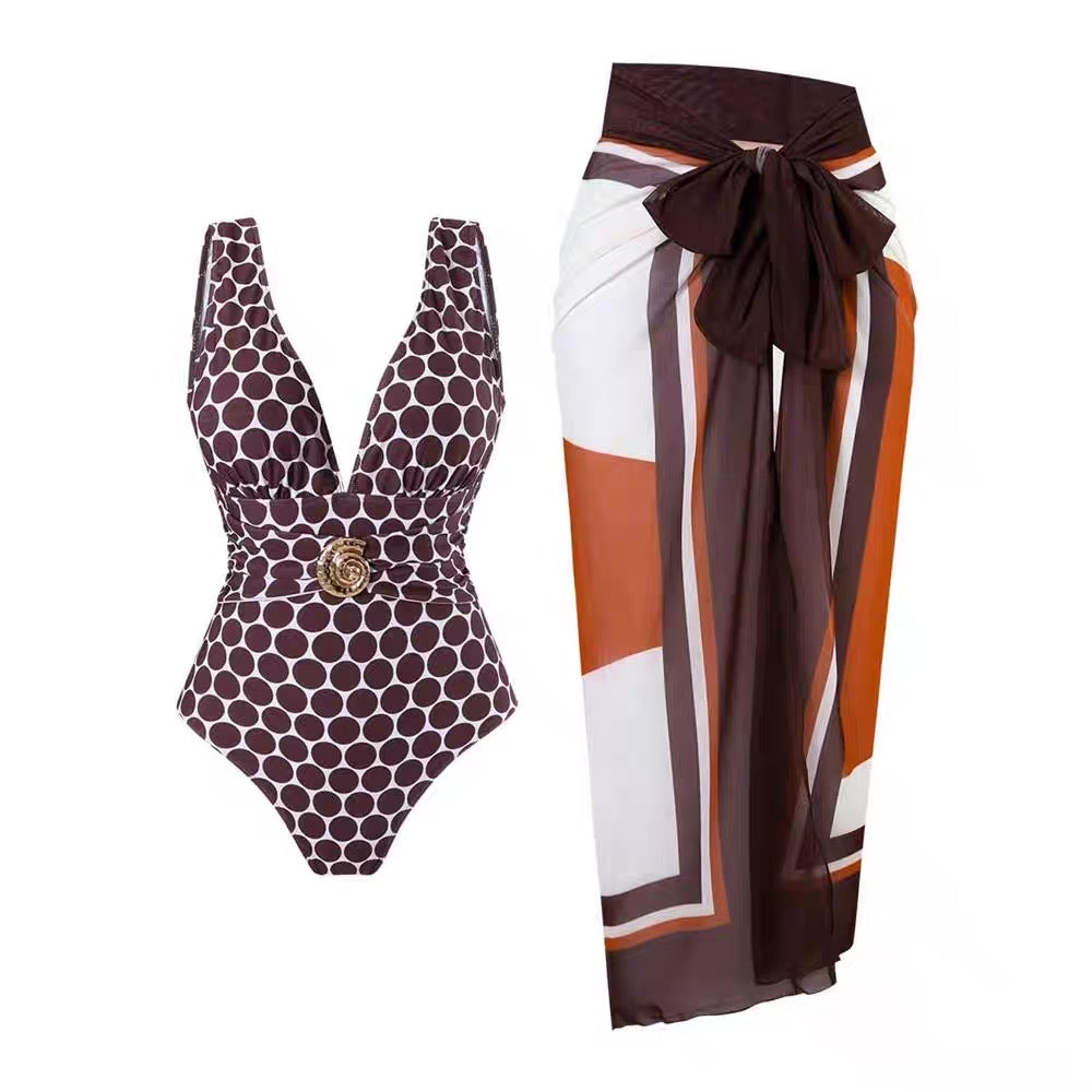 Monaco Retro Monokini & Sarong Set
