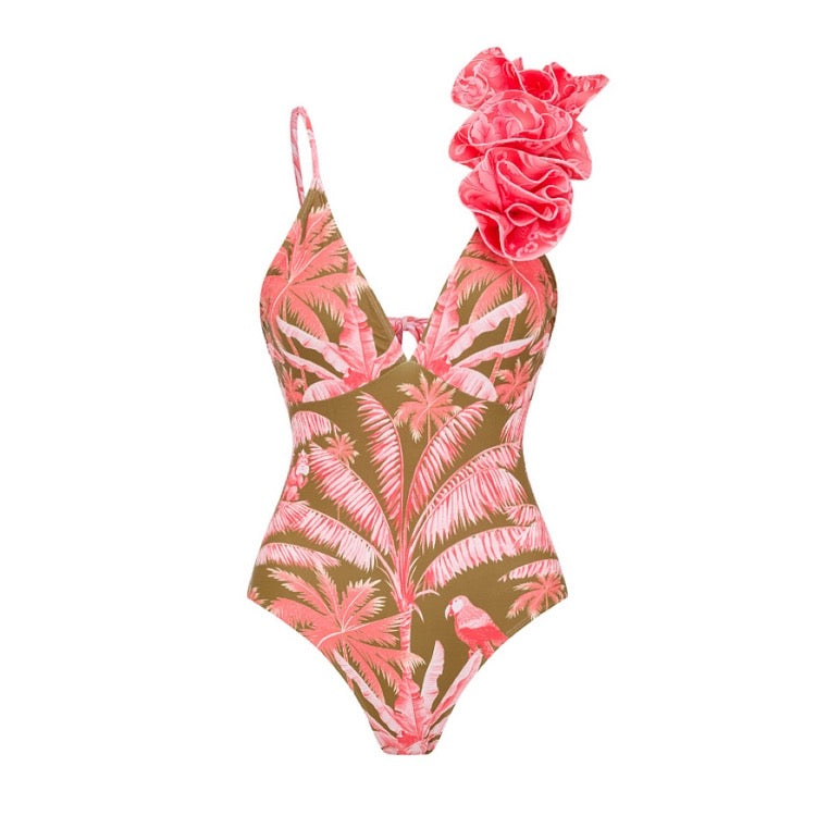 Fiji Flora Monokini With Skirt Wrap