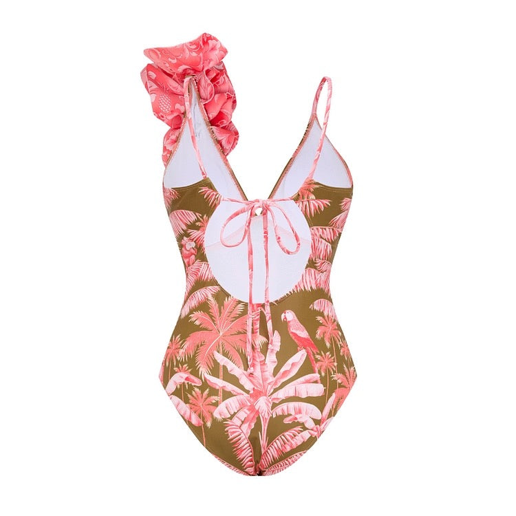 Fiji Flora Monokini With Skirt Wrap