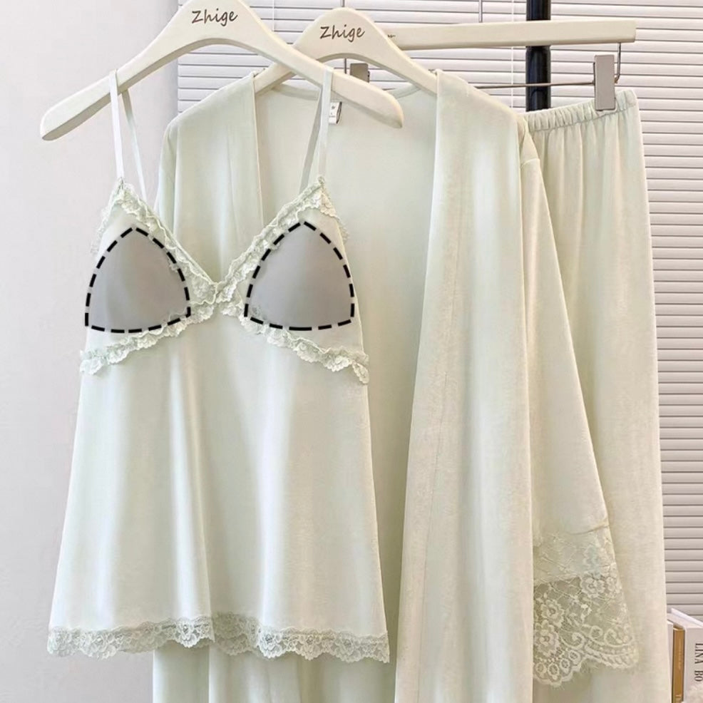 Trosa Dream Velvet Padded Nightsuit - 3pc Set