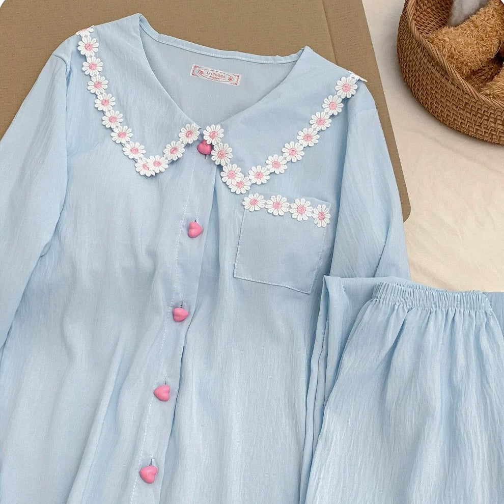 Sky Petal Padded Nightsuit Set