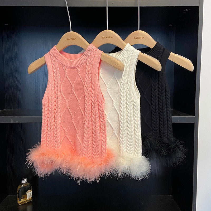 Quecy Knitted Fur Vest