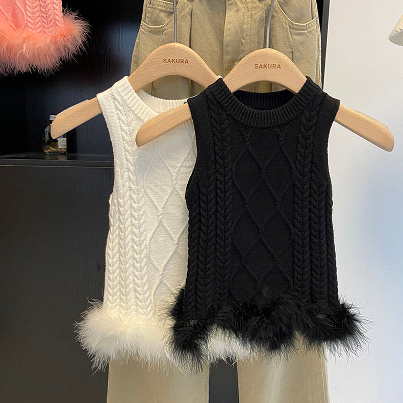 Quecy Knitted Fur Vest