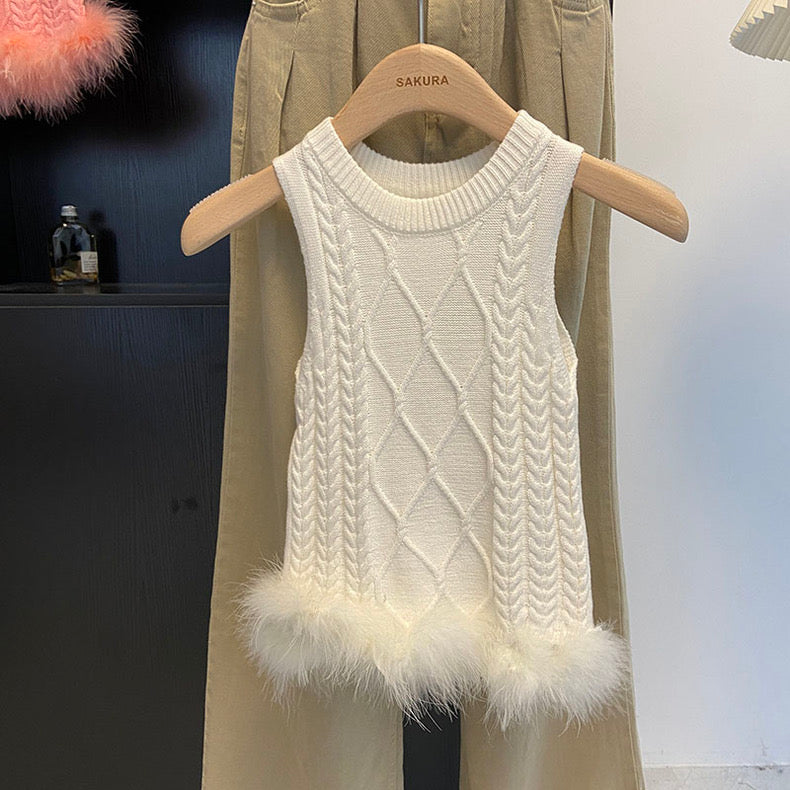 Quecy Knitted Fur Vest