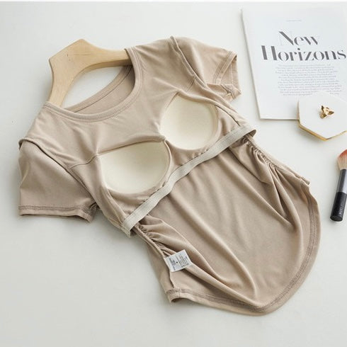 Cinched Waist Padded T-shirt