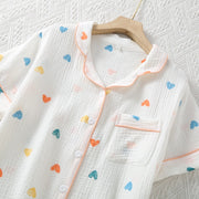 Cute Heart Printed Night Suit