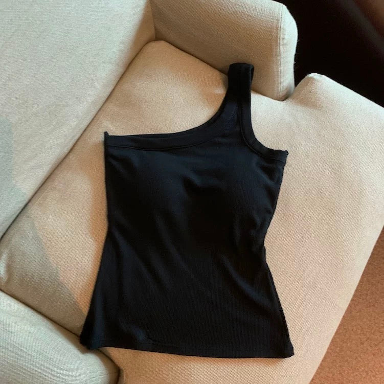 Isla One Shoulder Built-In Bra Camisole