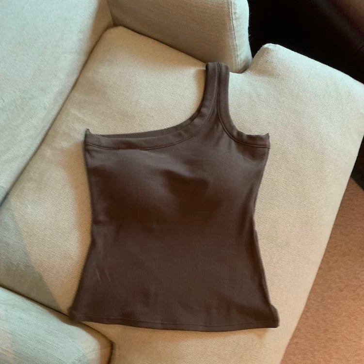 Isla One Shoulder Built-In Bra Camisole