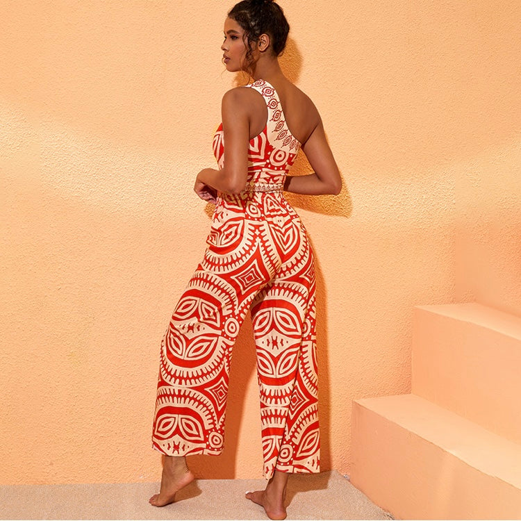 Bimba Monokini With Wide Leg Pants Set