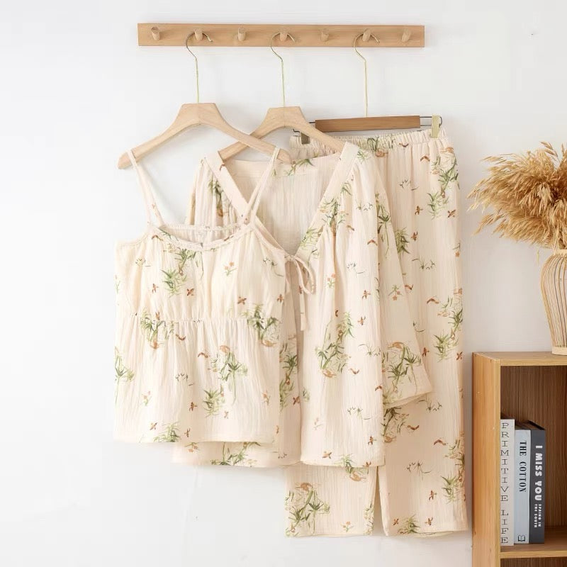 Wildflower Padded Nightsuit - 3pc Set