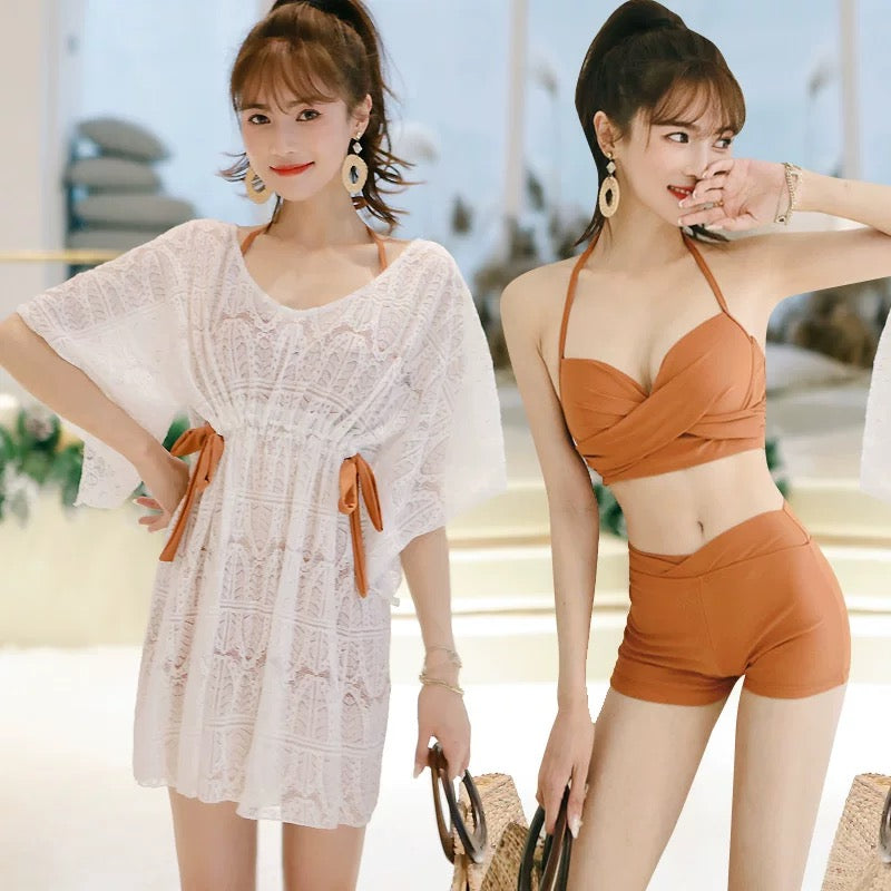 Sandy Crochet Three piece Swimsuit Set