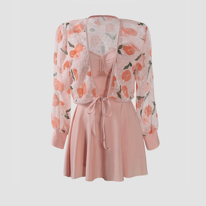 Sera Swimsuit with Printed Coverup