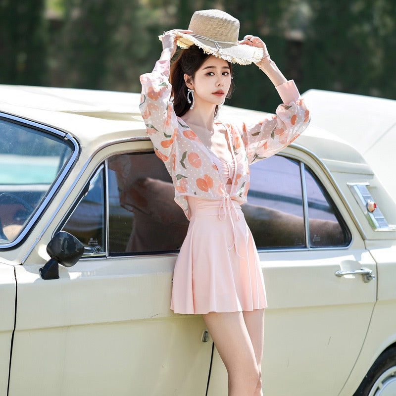 Sera Swimsuit with Printed Coverup