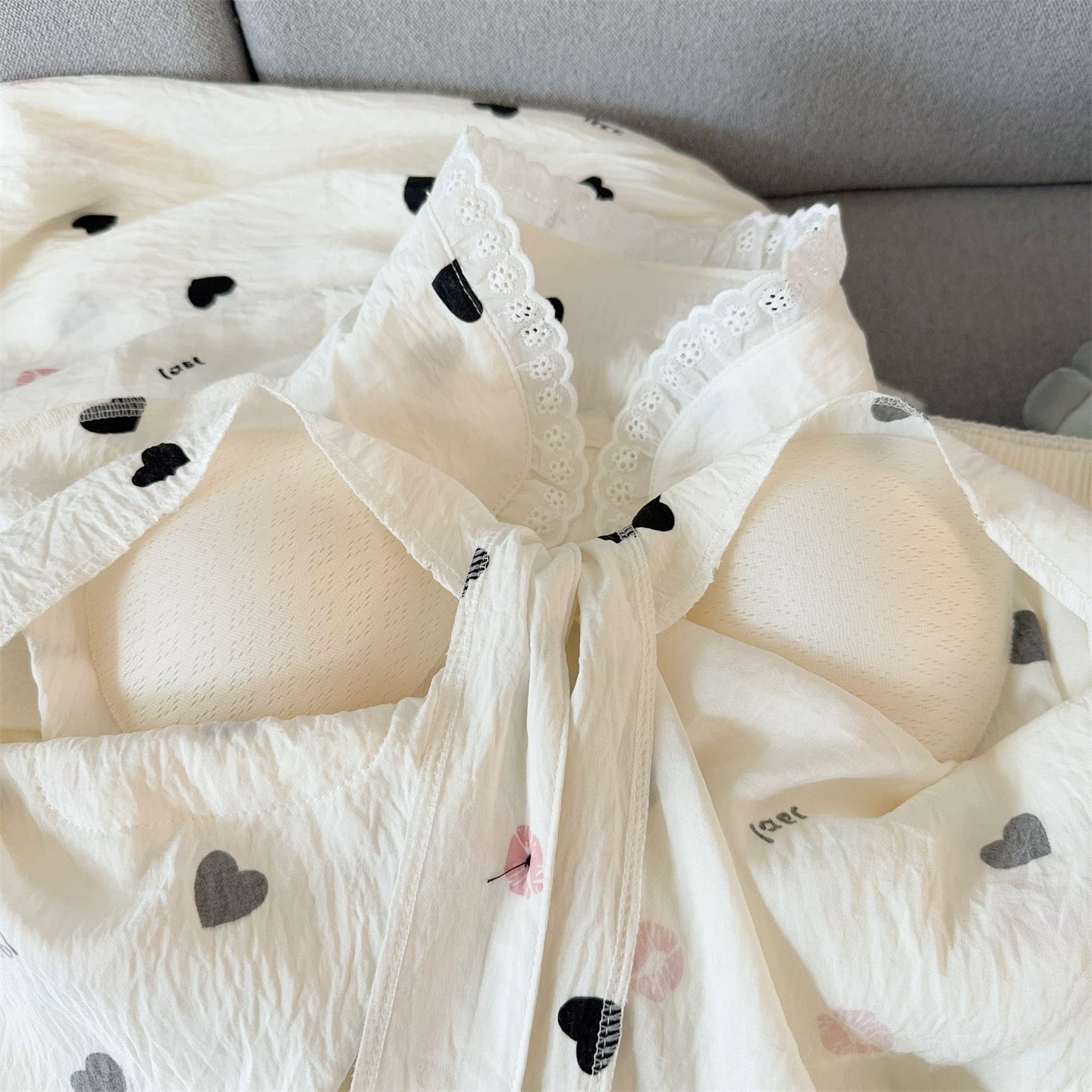 Kiss Love Padded Nightsuit -3pcs Set