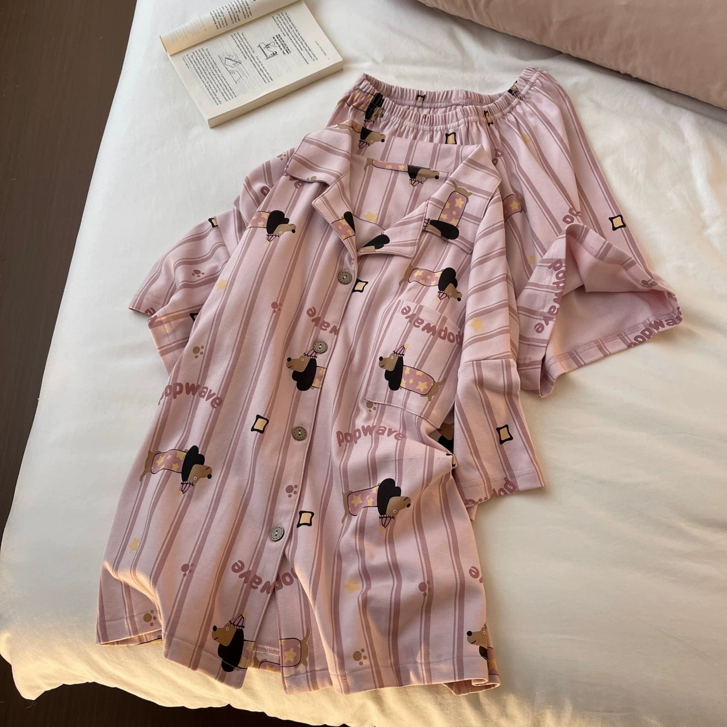 Teckel Rose Padded Nightsuit Set