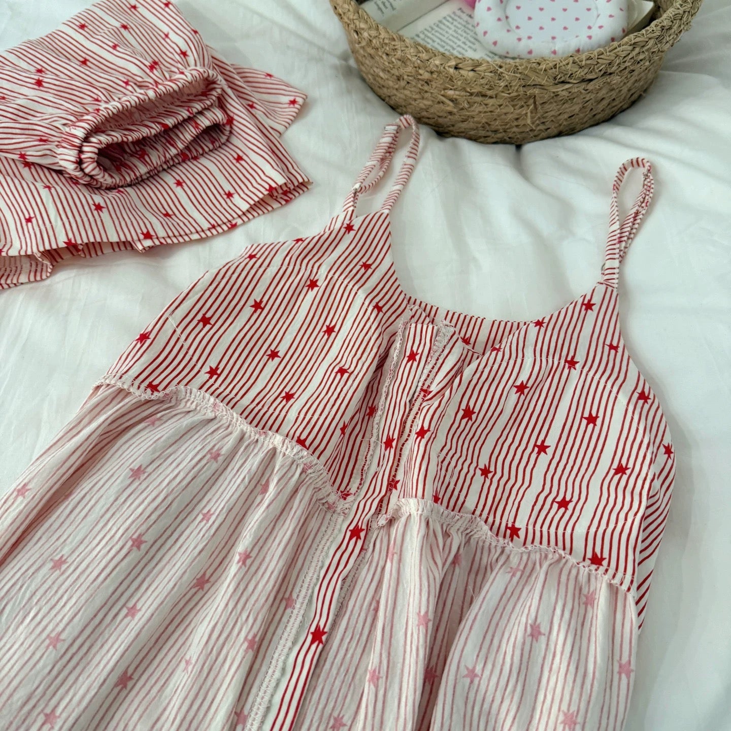 Star Candy Stripe Padded Nightsuit Set