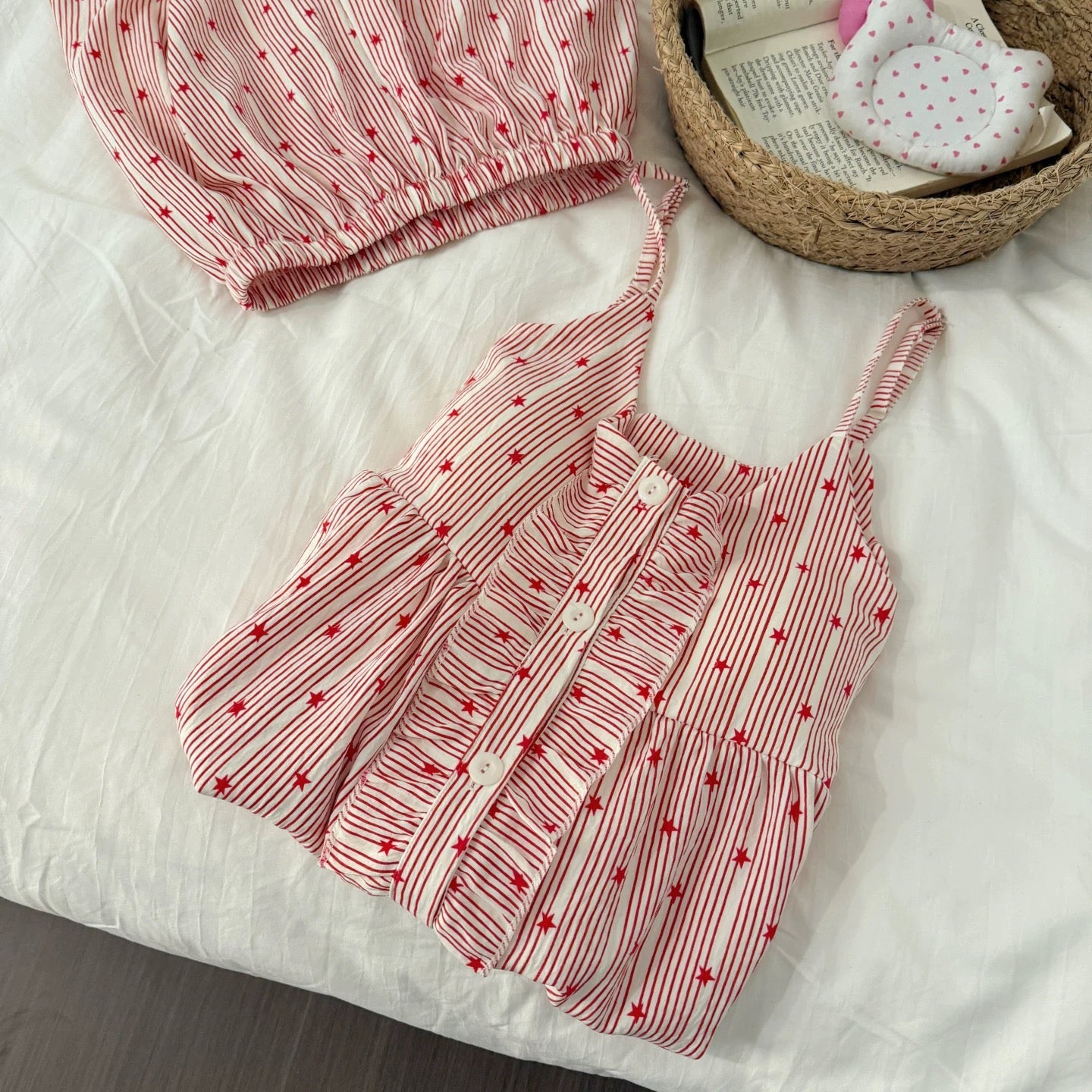 Star Candy Stripe Padded Nightsuit Set