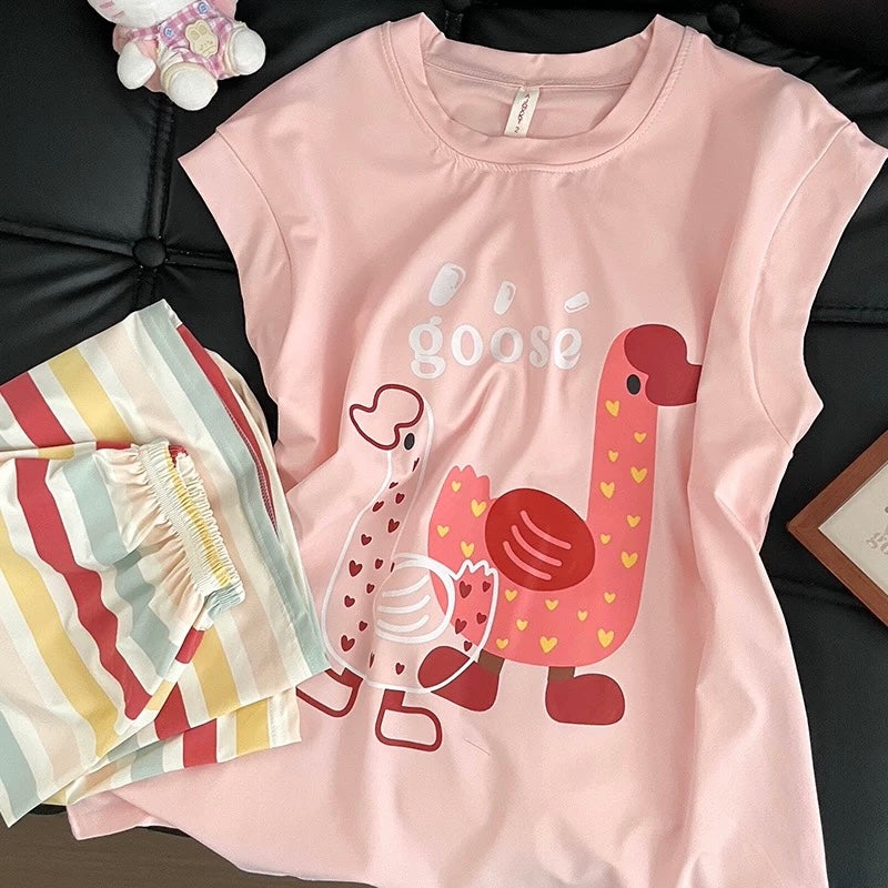 Rosy Goose Padded Nightsuit Set