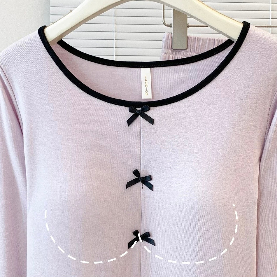 Violet Charm Padded Nightsuit Set