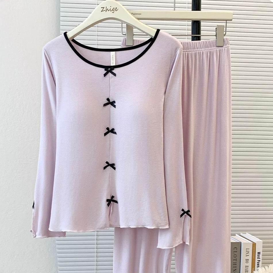 Violet Charm Padded Nightsuit Set