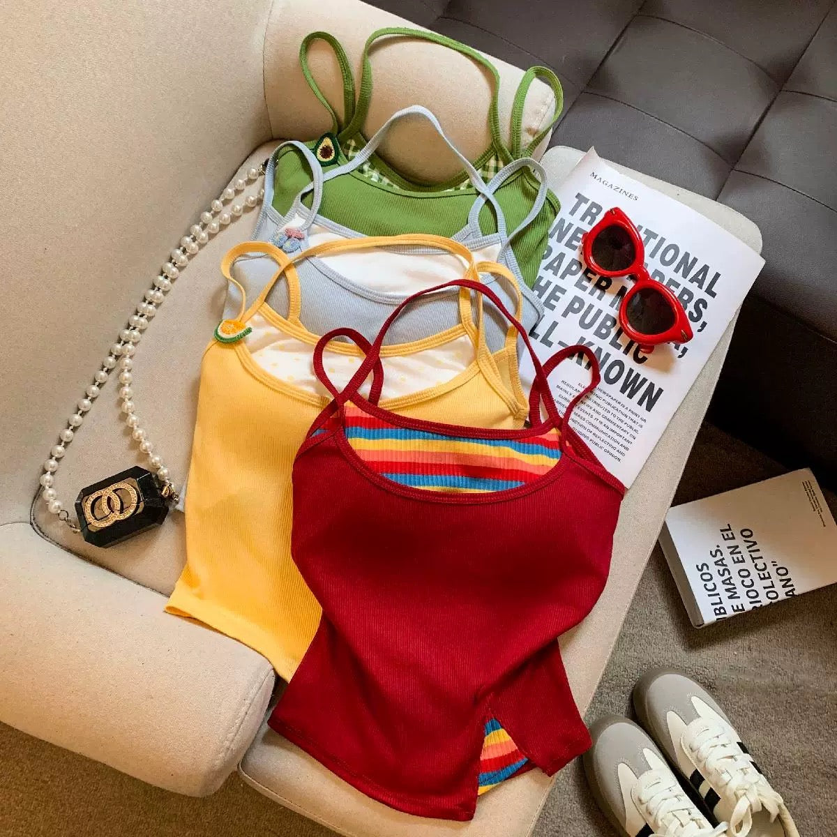 Fruit Party Built-in Bra Top