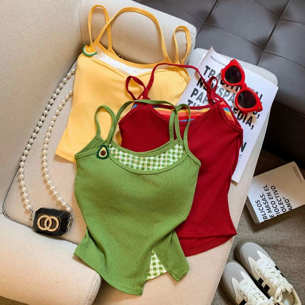Fruit Party Built-in Bra Top