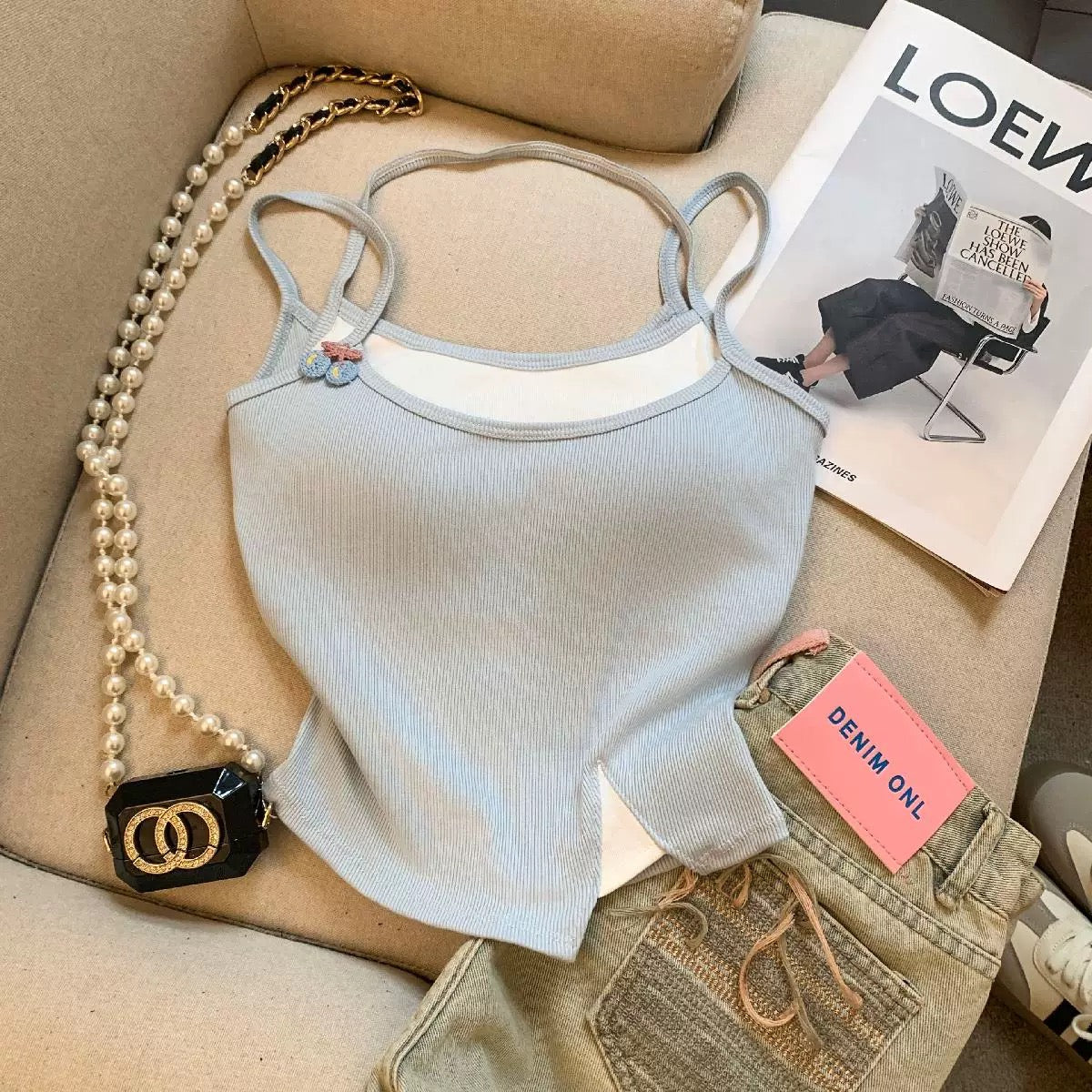 Fruit Party Built-in Bra Top