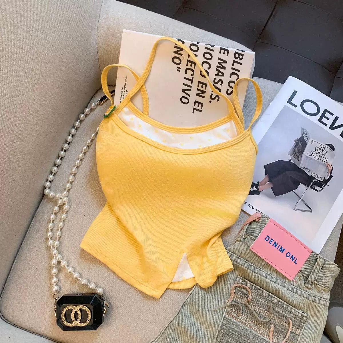 Fruit Party Built-in Bra Top