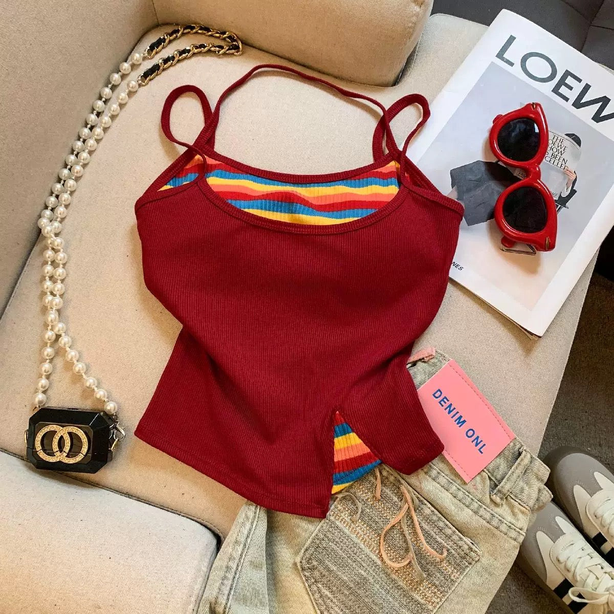 Fruit Party Built-in Bra Top