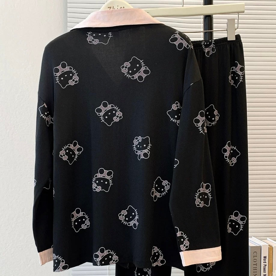 Midnight Kitty Padded Nightsuit Set