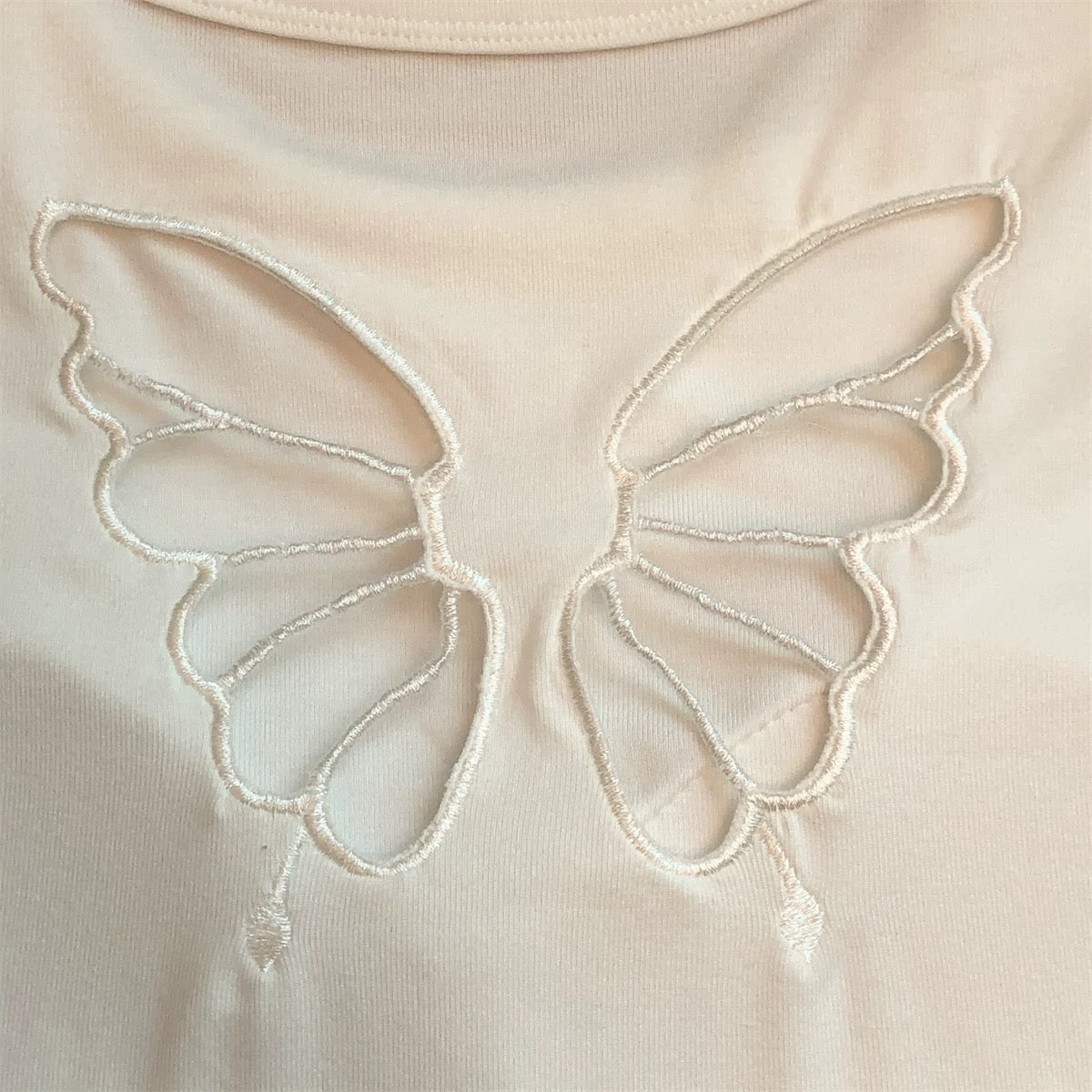 Winged Cut Out Built-in Bra Top