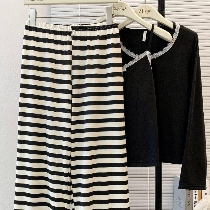 Urban Stripes Padded Nightsuit - 3pc Set