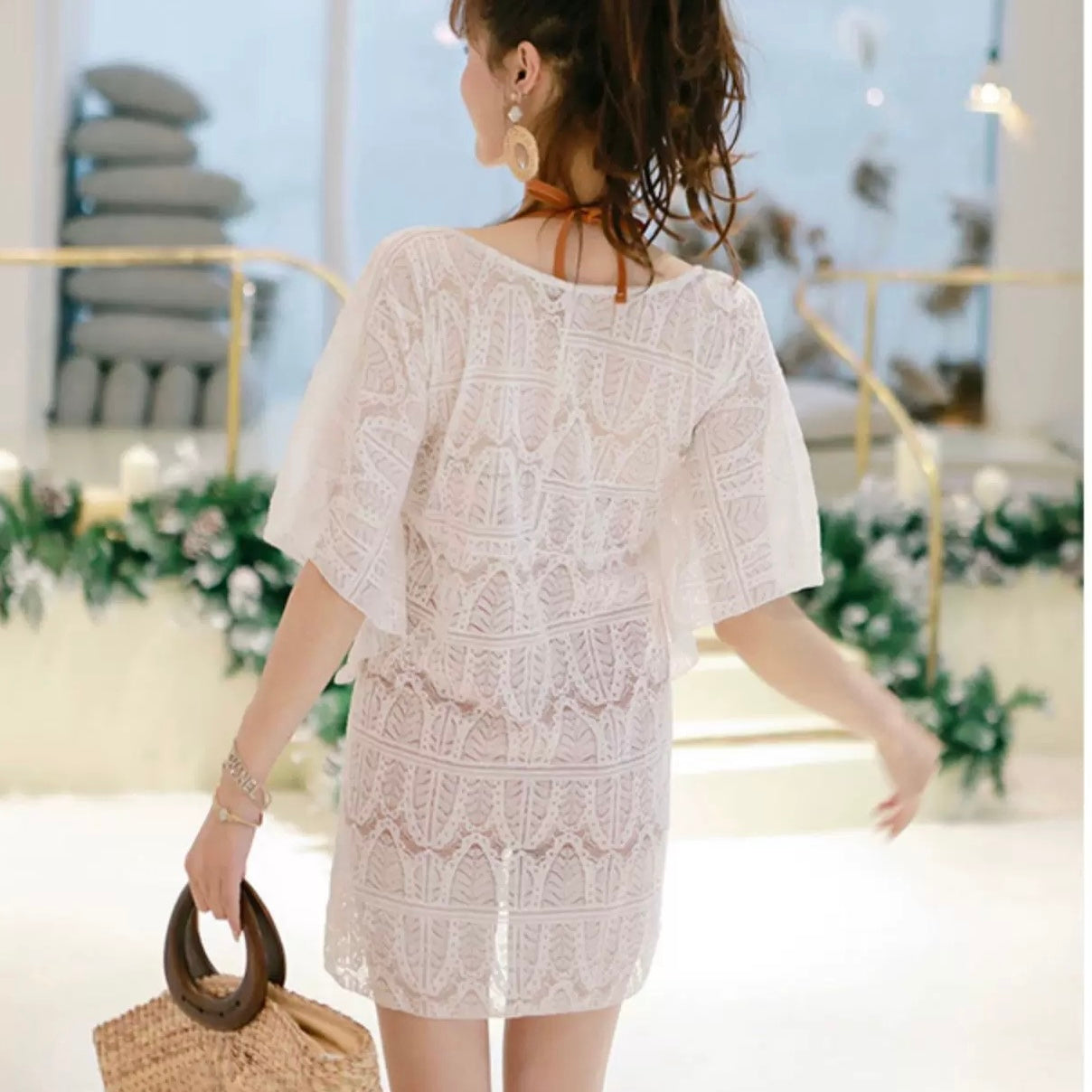 Sandy Crochet Three piece Swimsuit Set