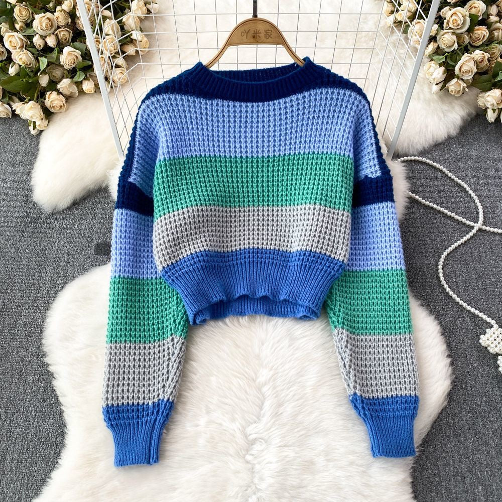 Rainbow Knitted Pullover