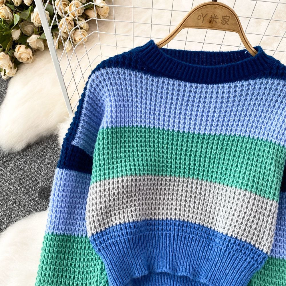 Rainbow Knitted Pullover