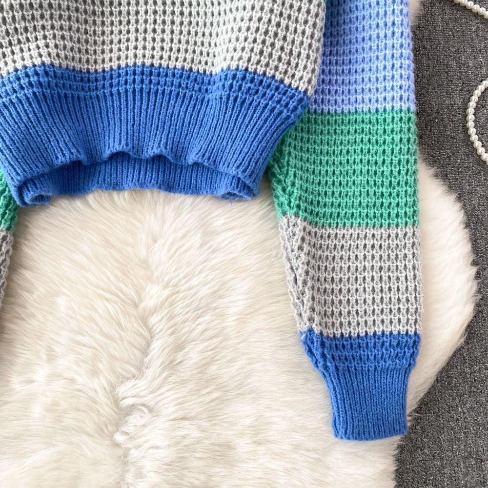 Rainbow Knitted Pullover