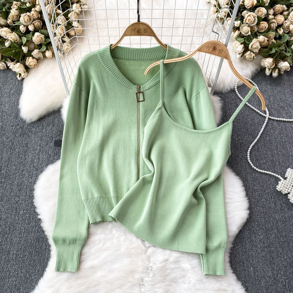 Quinn Knitted Top And Jacket Set