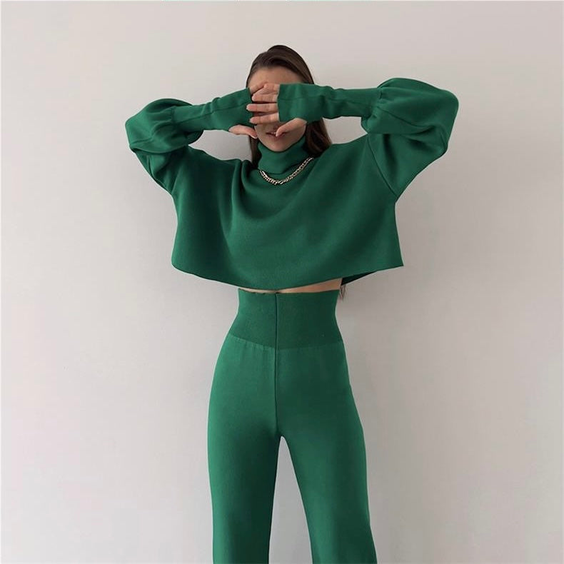 Turtleneck Pullover With Long Pants