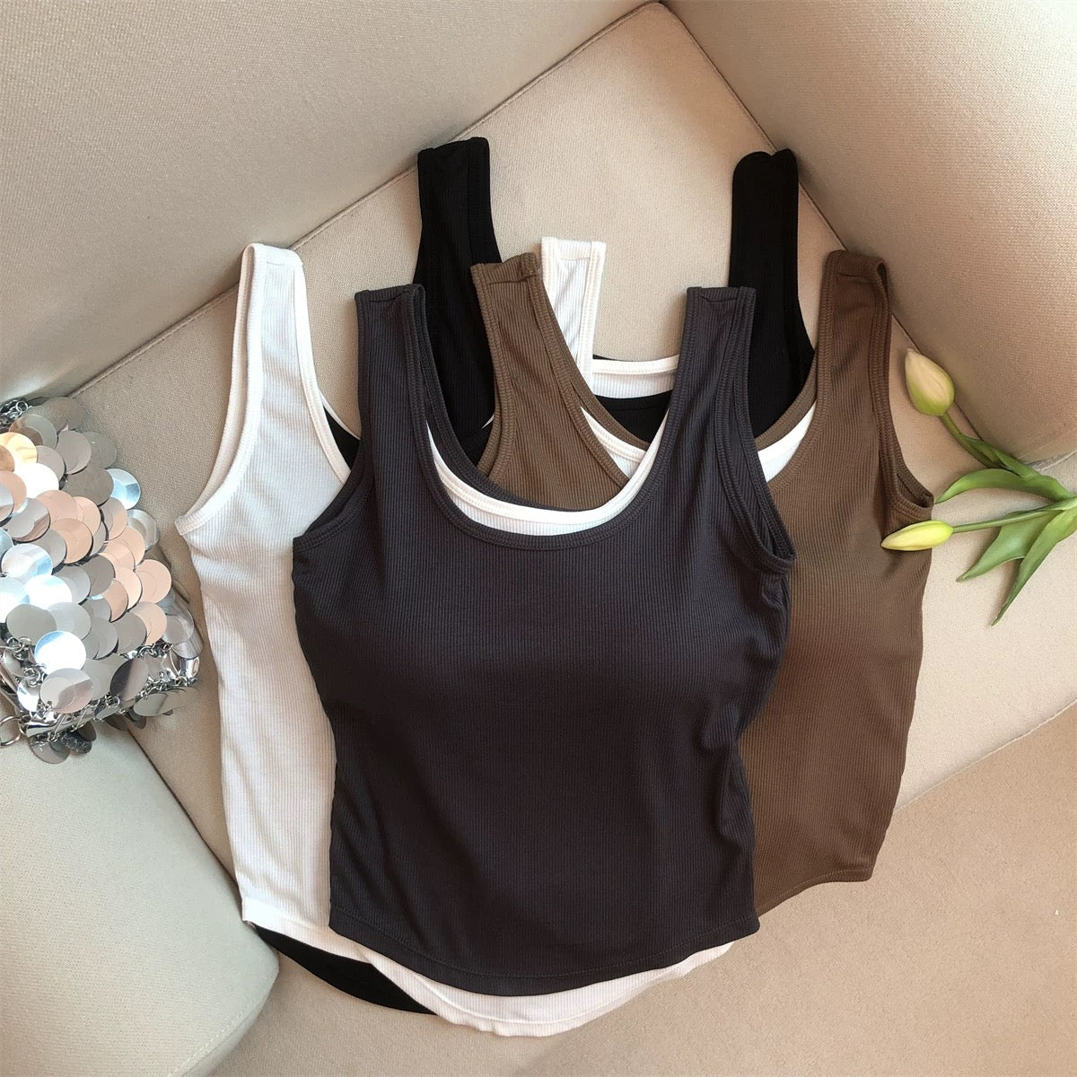 Mexico Dual Built-In Bra Tank Top