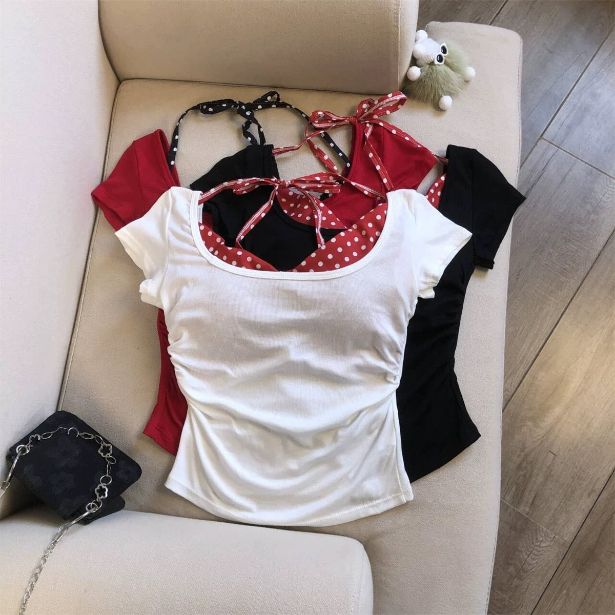 The Polka-Dot Secret Built-In Bra Top