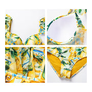 Lemon Fiesta Ruffle Monikini Set