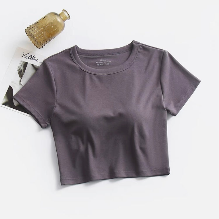 Evie Built-In Bra Crop T-shirt