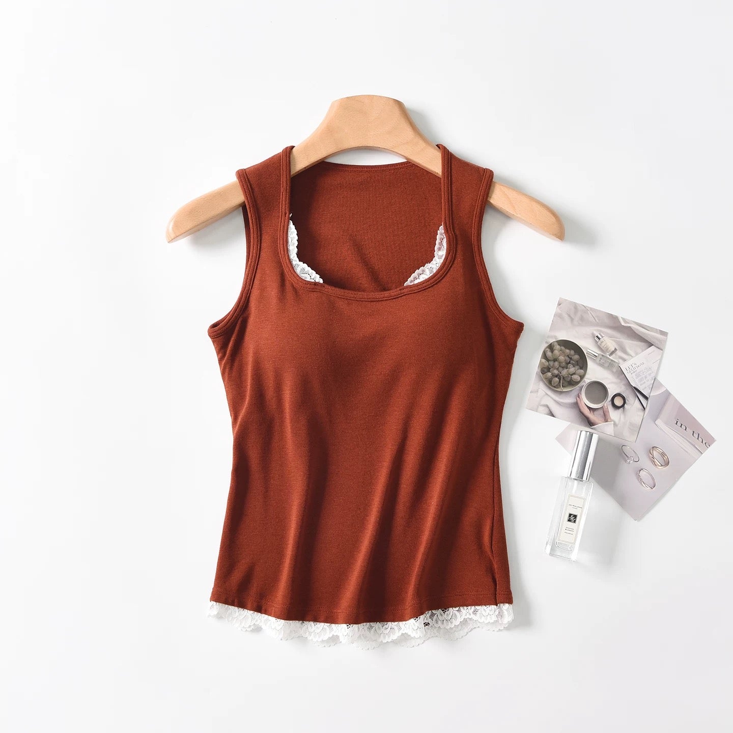 Maison Softlace Built-in Bra Top