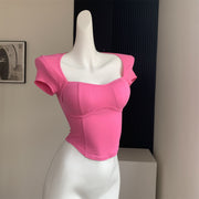 Mia Built-In Bra Bustier Tee