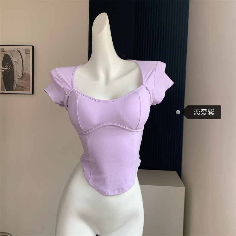 Mia Built-In Bra Bustier Tee