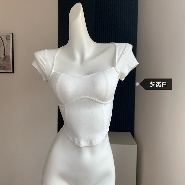 Mia Built-In Bra Bustier Tee