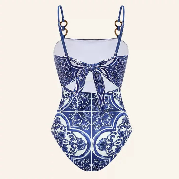 Combalt Royale Luxe Monokini With Skirt Set