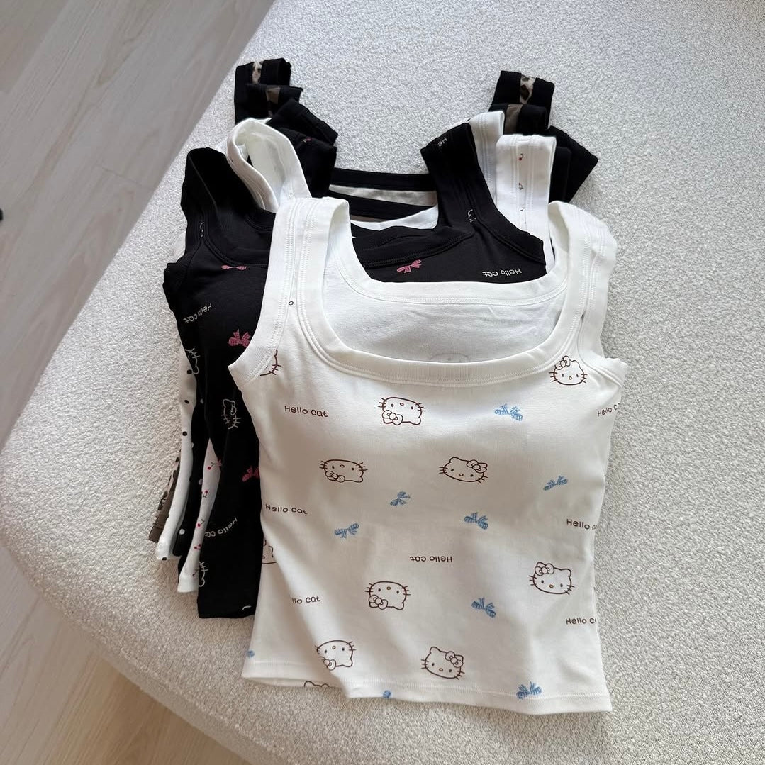 Hello Kitty Built-in Bra Tank Top
